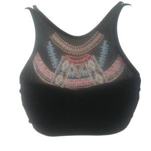 Island Sole Black Swim Top